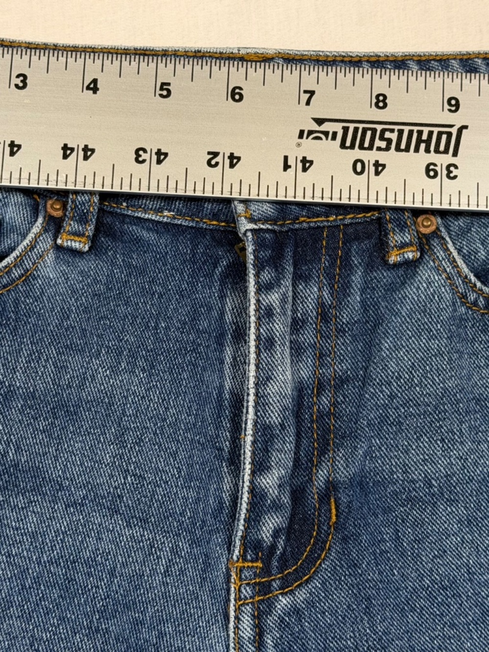 Pacsun High Rise Mom Buttonfly Distressed Jean Raw Hem Medium Wash Sz 22 - Picture 6 of 10